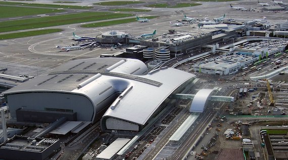 Aerial View of Dublin International Airport Ireland