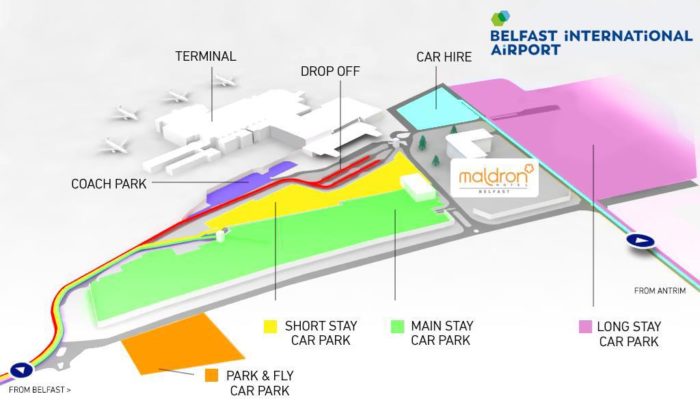 Map of Belfast Airport Car Parking