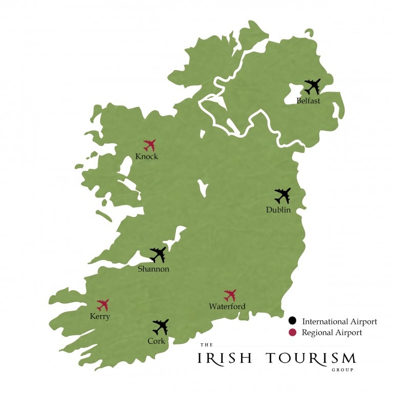 Airports Map Ireland
